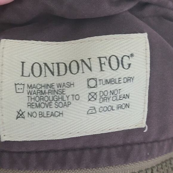 London Fog mens brown rain quilted removable liner jacket Sz Large Long Gorpcore - Picture 6 of 11